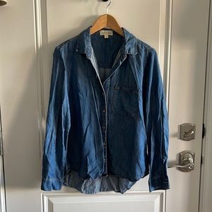 Cloth And Stone Button Up Chambray Shirt